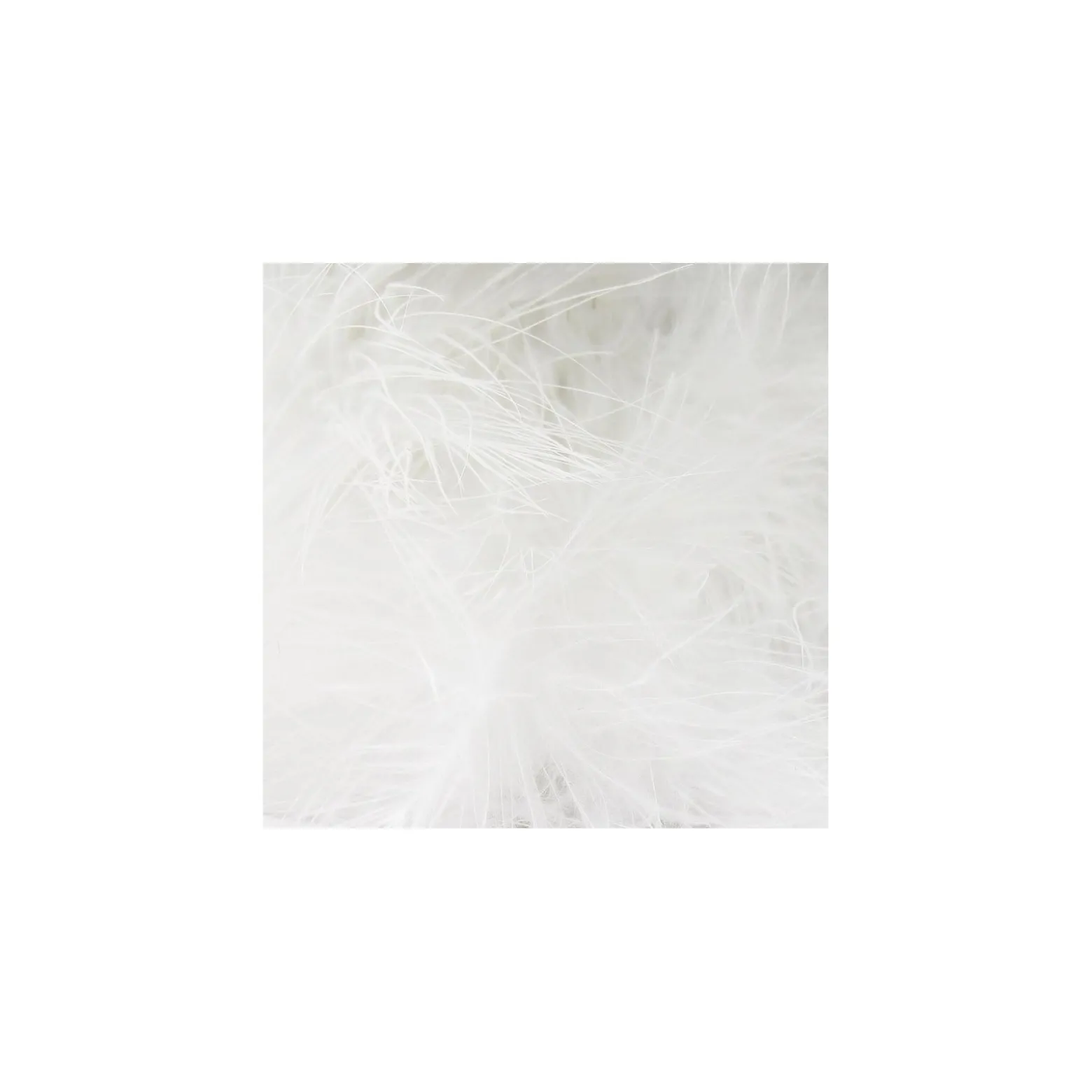Galon Plumes cheveux d'ange blanc x 30cm