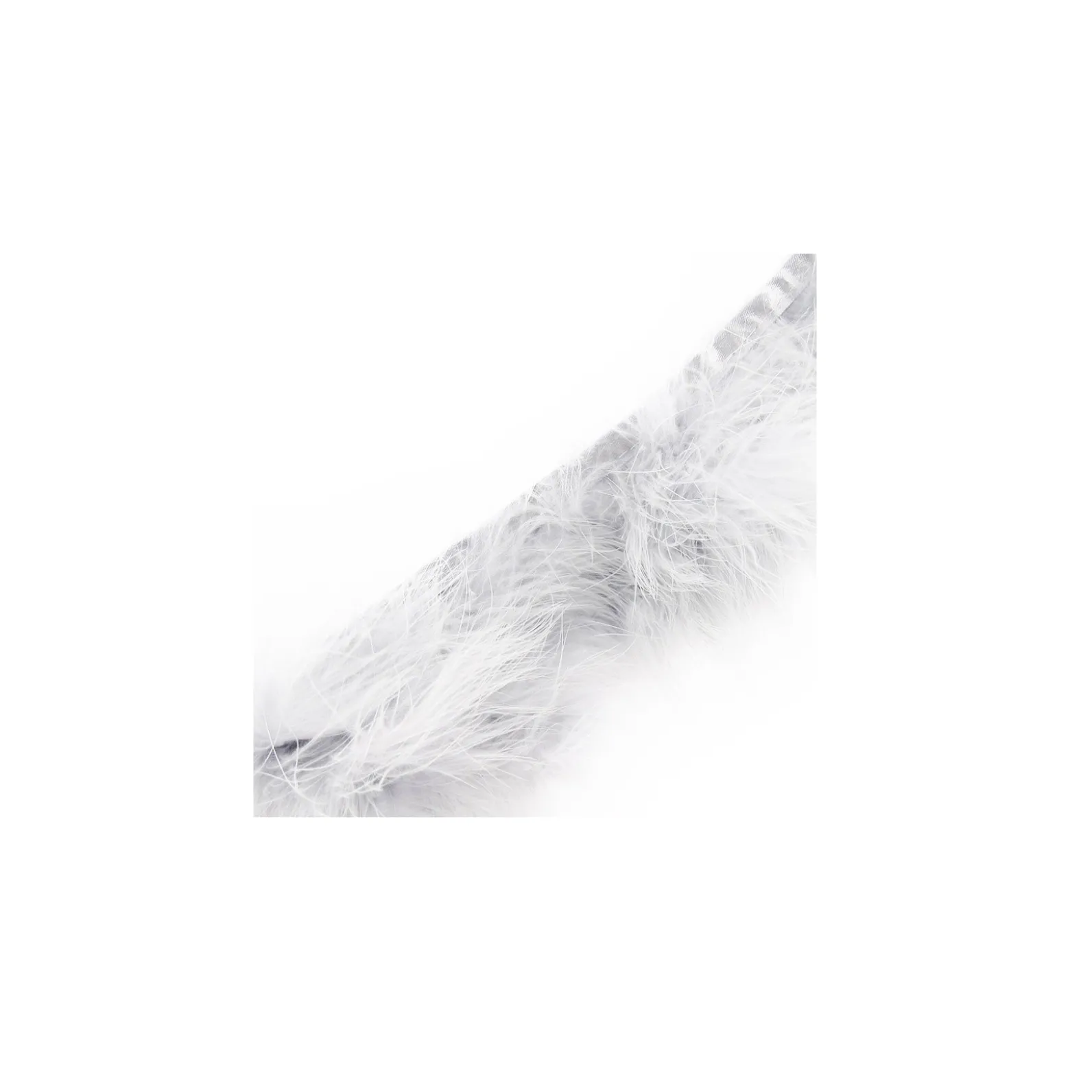 Galon Plumes cheveux d'ange blanc x 30cm