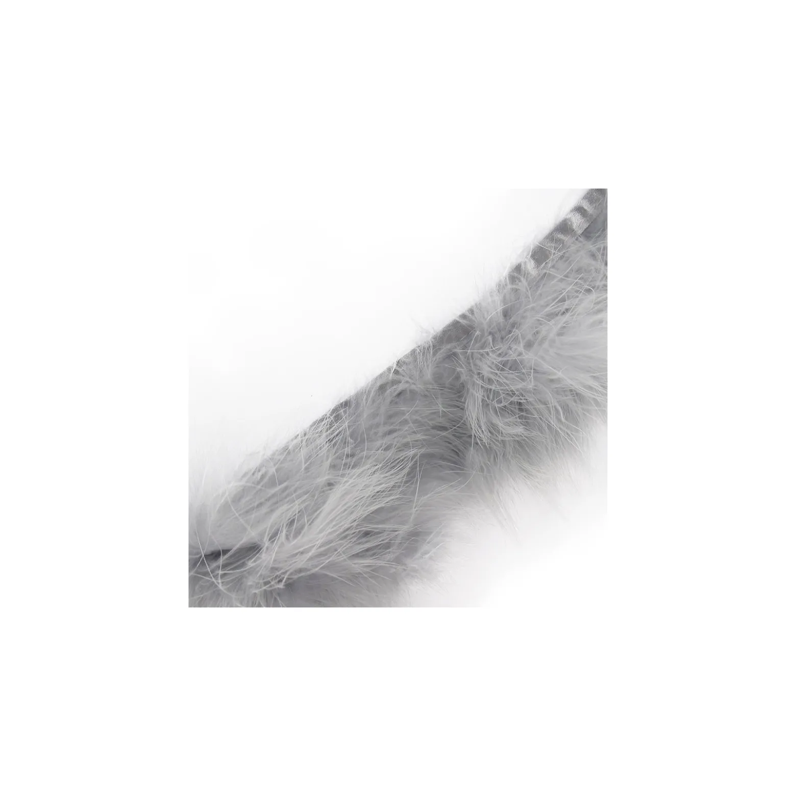 Galon Plumes cheveux d'ange gris x 30cm