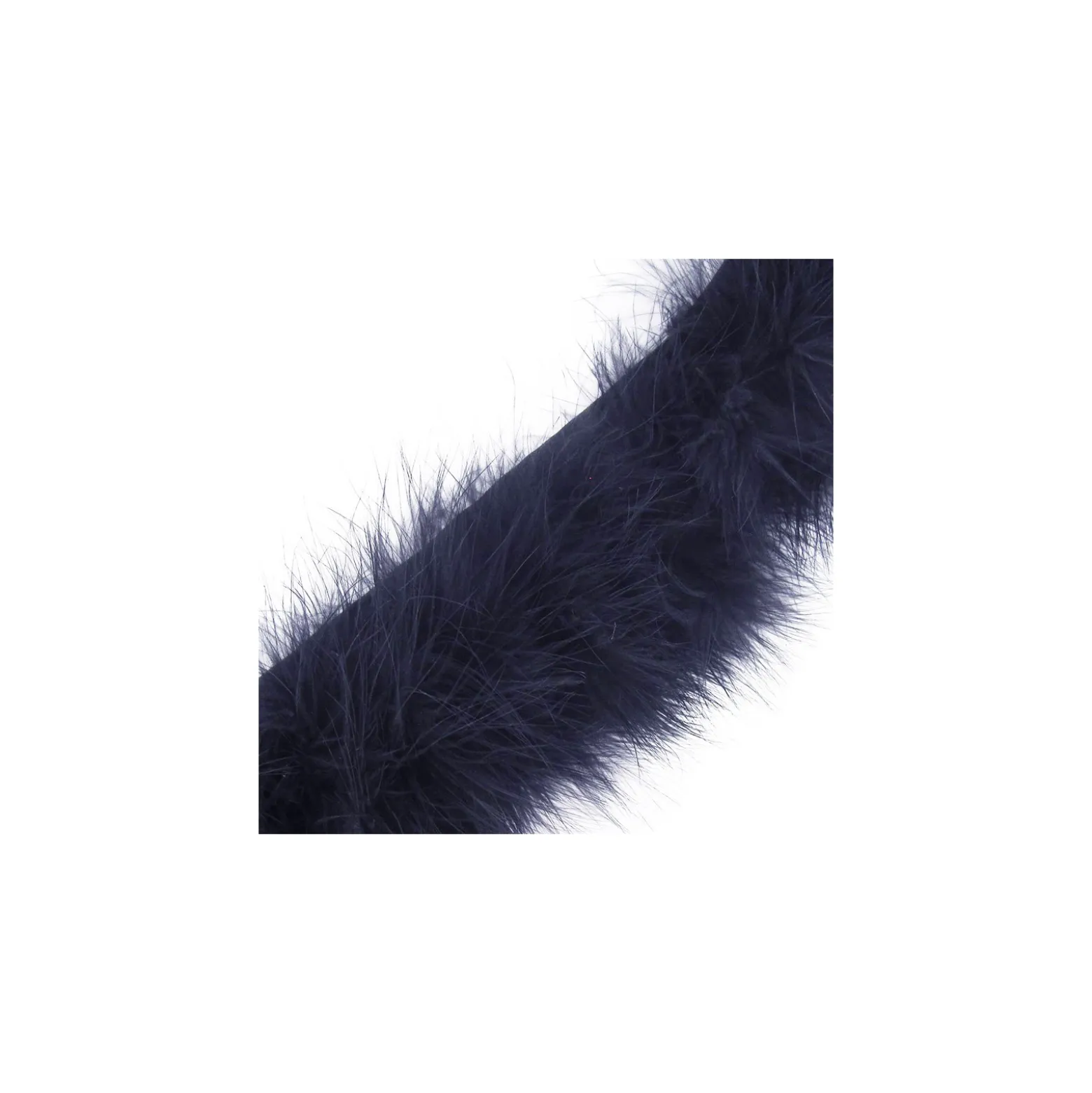 Galon Plumes cheveux d'ange Marine x 30cm
