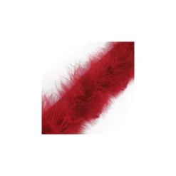 Galon Plumes cheveux d'ange rouge x 30cm