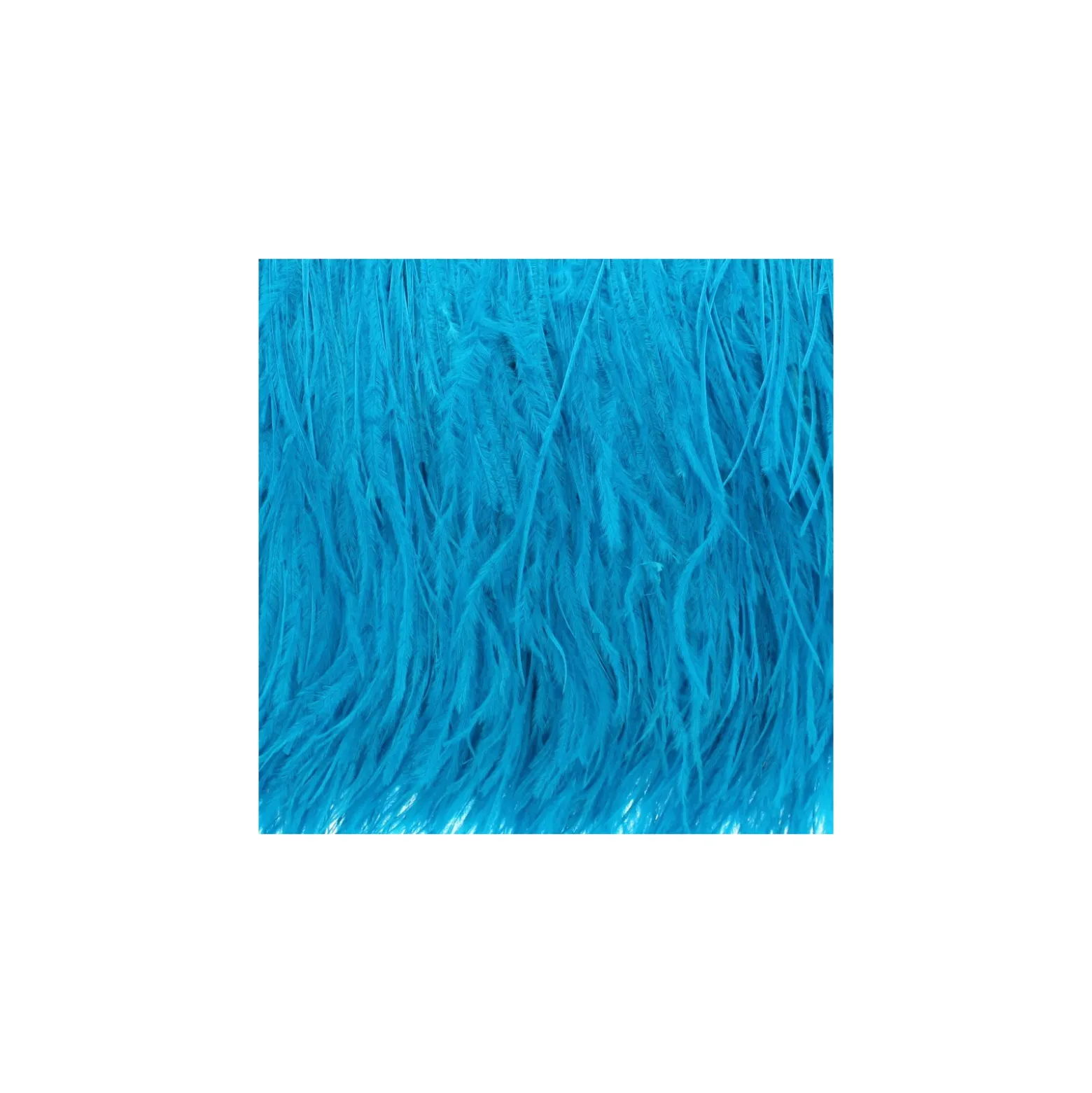Galon Plumes d'Autruche Rio 14 cm - Turquoise x 50cm