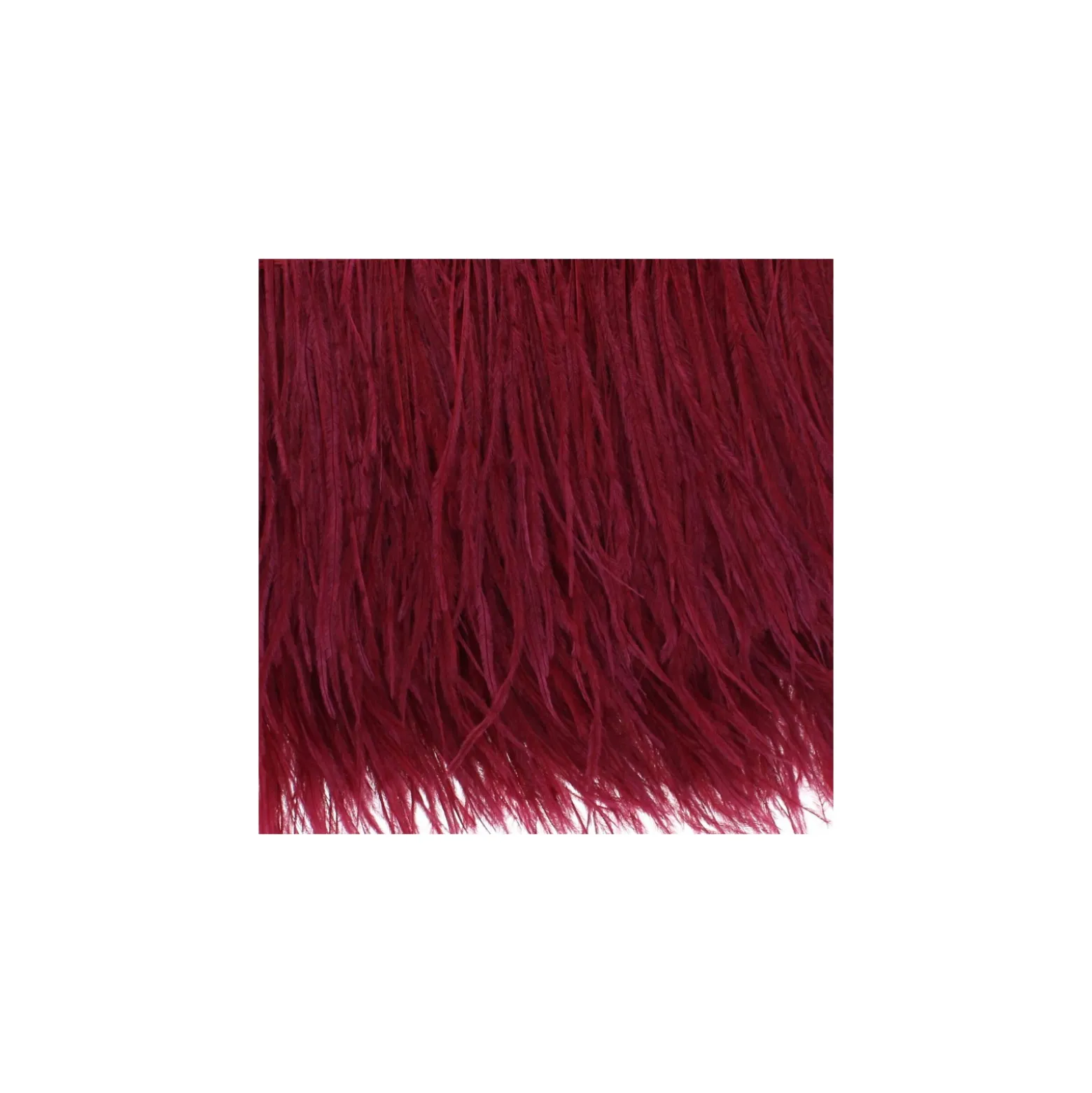 Galon Plumes d'Autruche Rio 14 cm - Grenat x 50cm