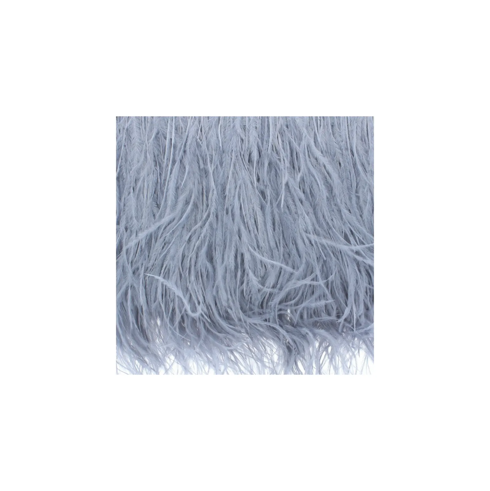 Galon Plumes d'Autruche Rio 14 cm - Gris x 50cm