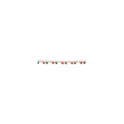 Galon pompon lurex 11 mm - blanc