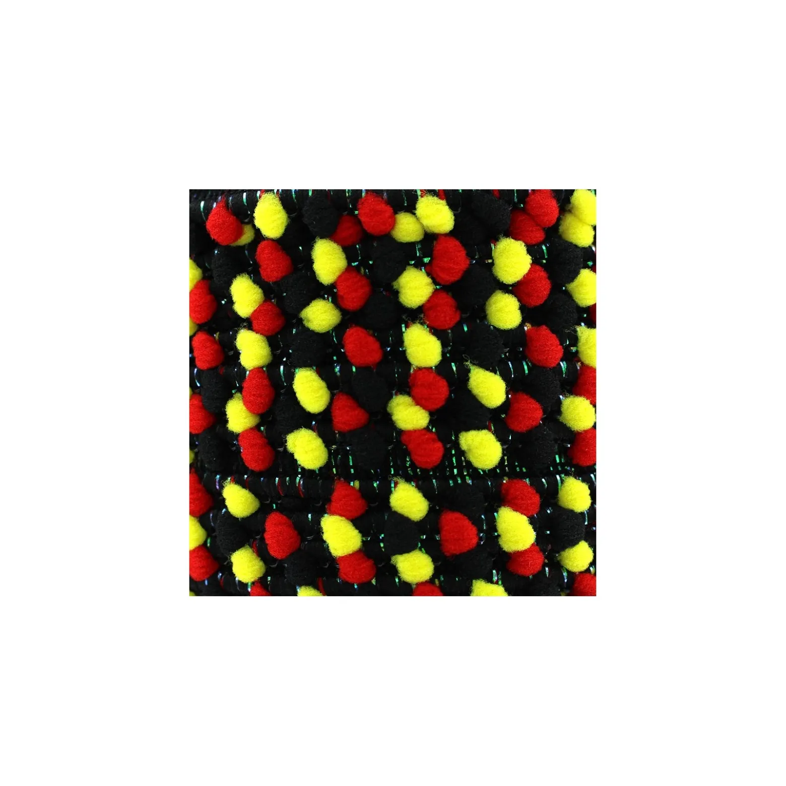 Galon pompon lurex 11 mm - noir