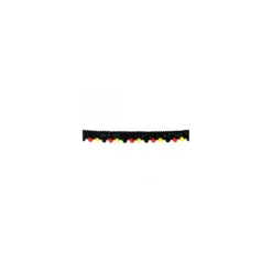 Galon pompon lurex 11 mm - noir