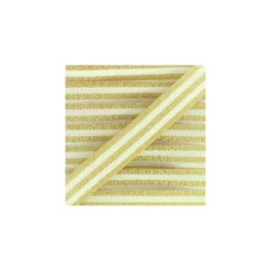 Galon rayures lurex 15 mm - doré/écru