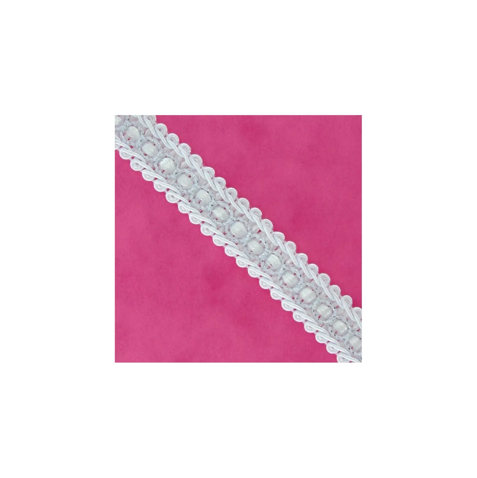 Galon robe 13 mm blanc