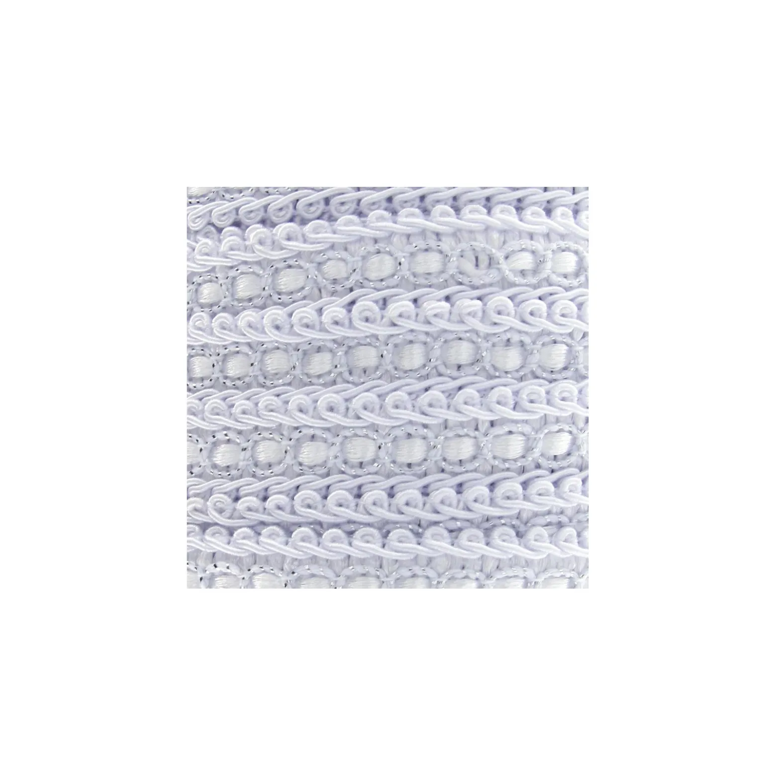 Galon robe 13 mm blanc