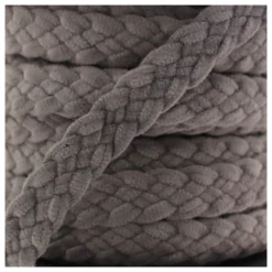Galon tressé aspect daim gris foncé x 50cm