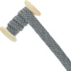 Galon tresse polycoton 23 mm - gris - bobine de 10 m