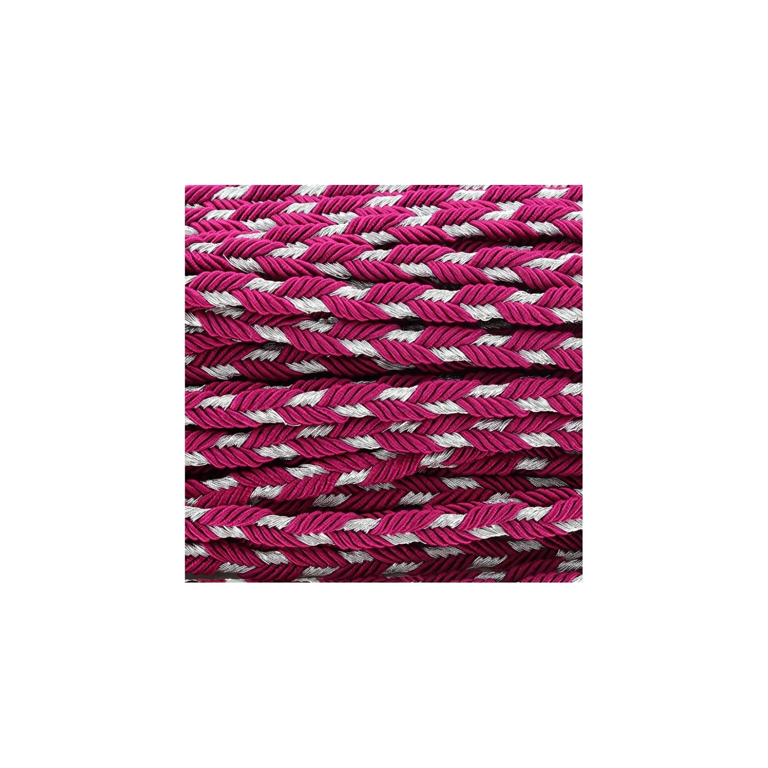 Galon tressé lurex Delicia - violine/argent