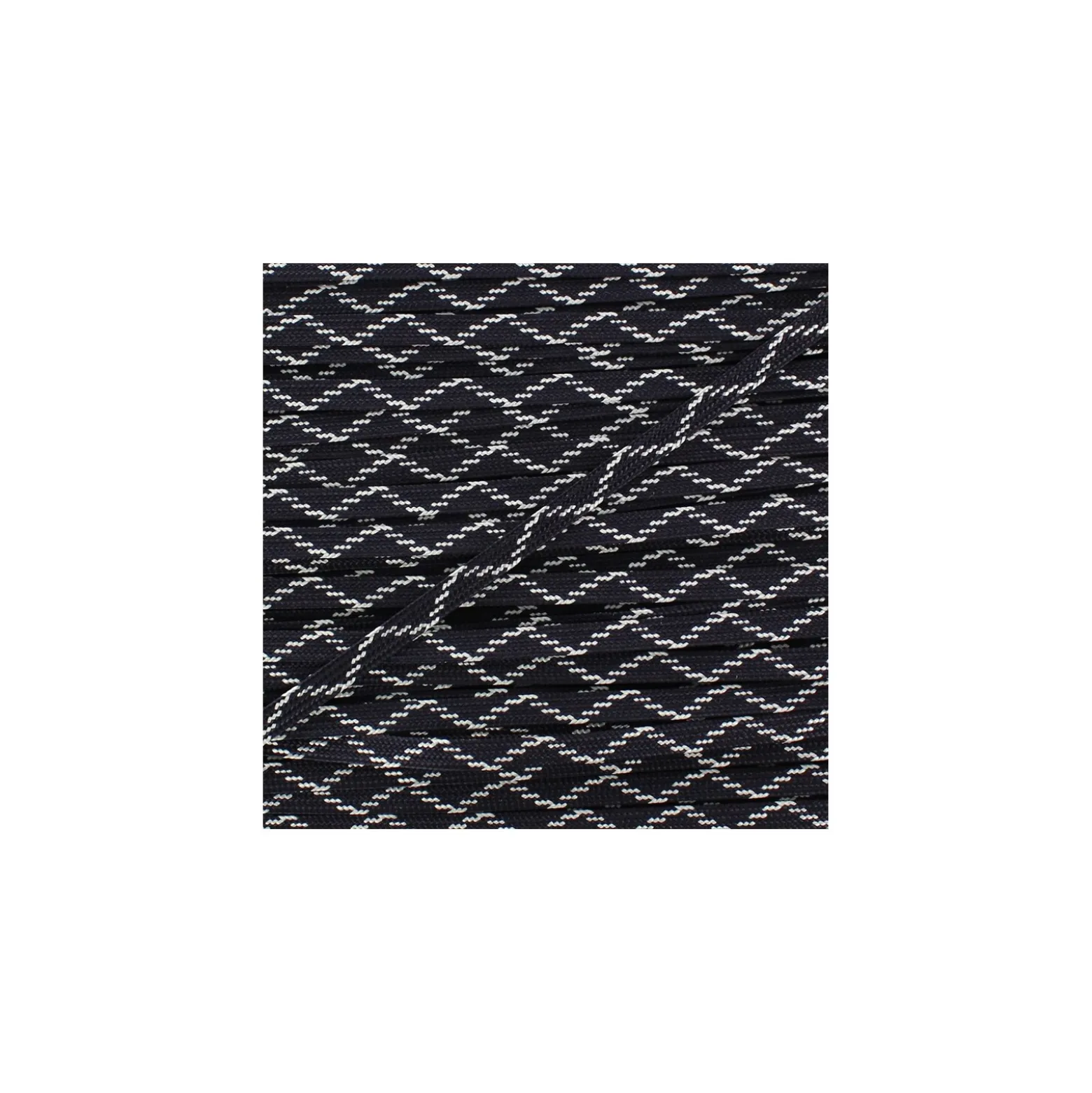 Galon Zigzag - argent/noir