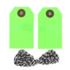 Grandes Etiquettes cadeaux vertes fluo