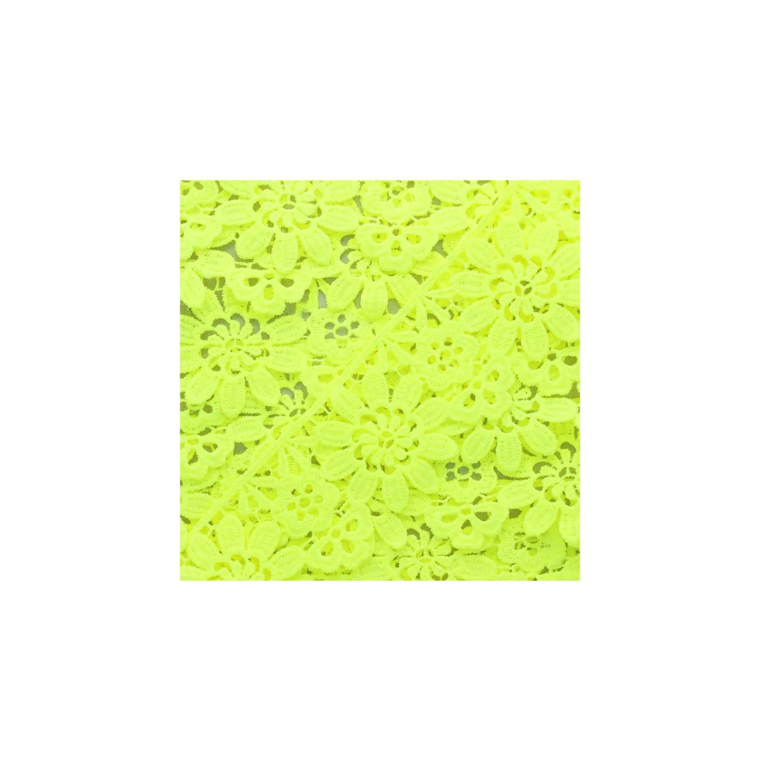 Guipure Fiore 50 mm - jaune fluo