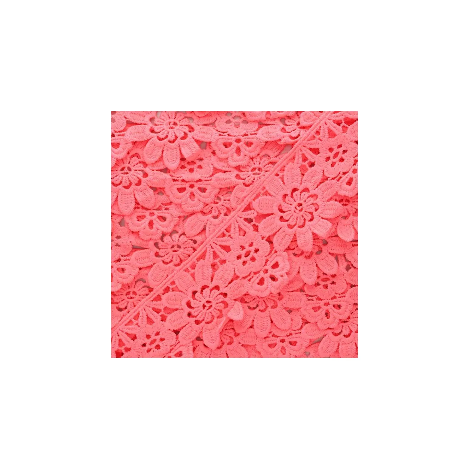 Guipure Fiore 50 mm - rose fluo