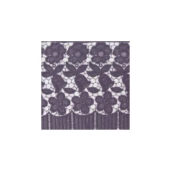 Guipure Fleurs Adèle 23 cm parme x 50cm
