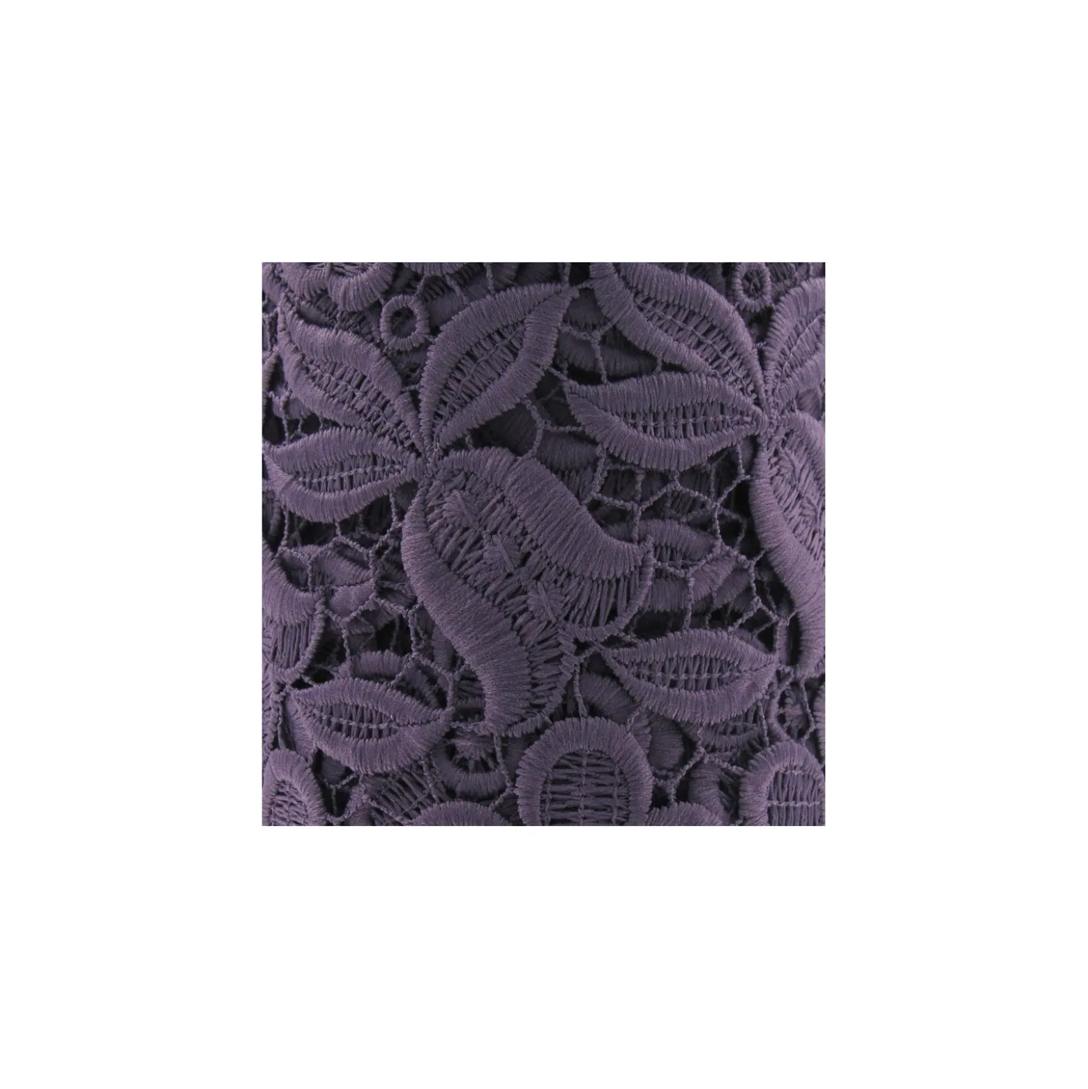 Guipure Fleurs Adèle 23 cm parme x 50cm