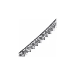 Guipure Fleurs Filet 15 mm Gris