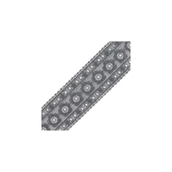 Guipure Fleurs Frise 63mm Gris x 50cm