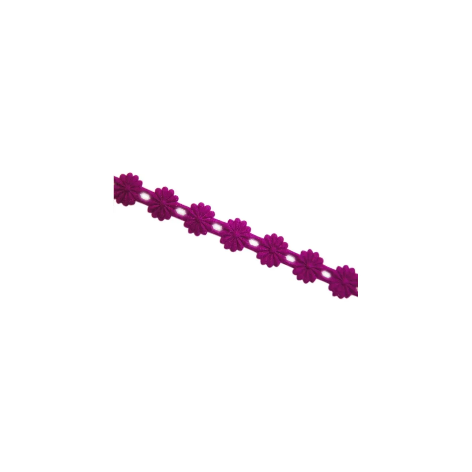 Guipure fleurs à thermocoller violine