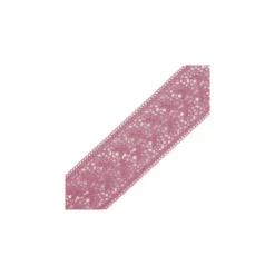 Guipure Frise feuillage 67 mm vieux rose x 50cm