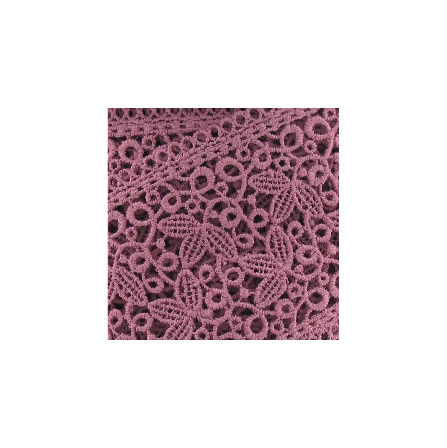 Guipure Frise feuillage 67 mm vieux rose x 50cm