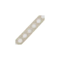 Guipure passe tringle 30mm beige