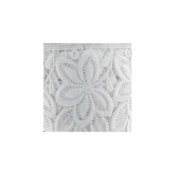 Guipure Polyester Fleurs 105mm Blanc x 50cm