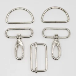 Kit bouclerie pour sacs et bananes - 50 mm argent
