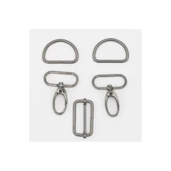 Kit bouclerie pour sacs et bananes - 30 mm nickel noir