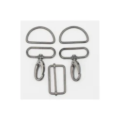 Kit bouclerie pour sacs et bananes - 40 mm nickel noir