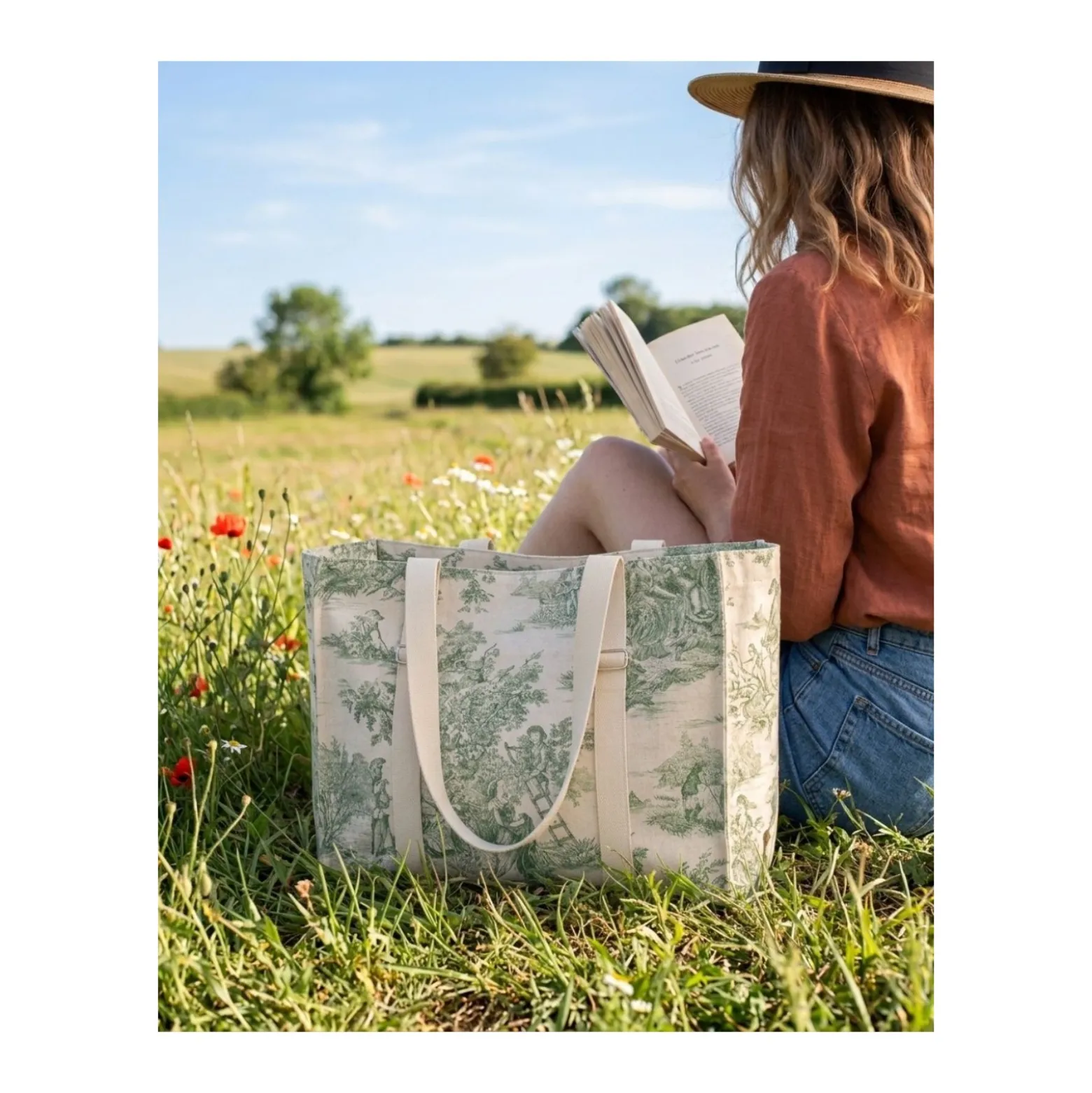 Kit couture - Sac cabas toile de jouy