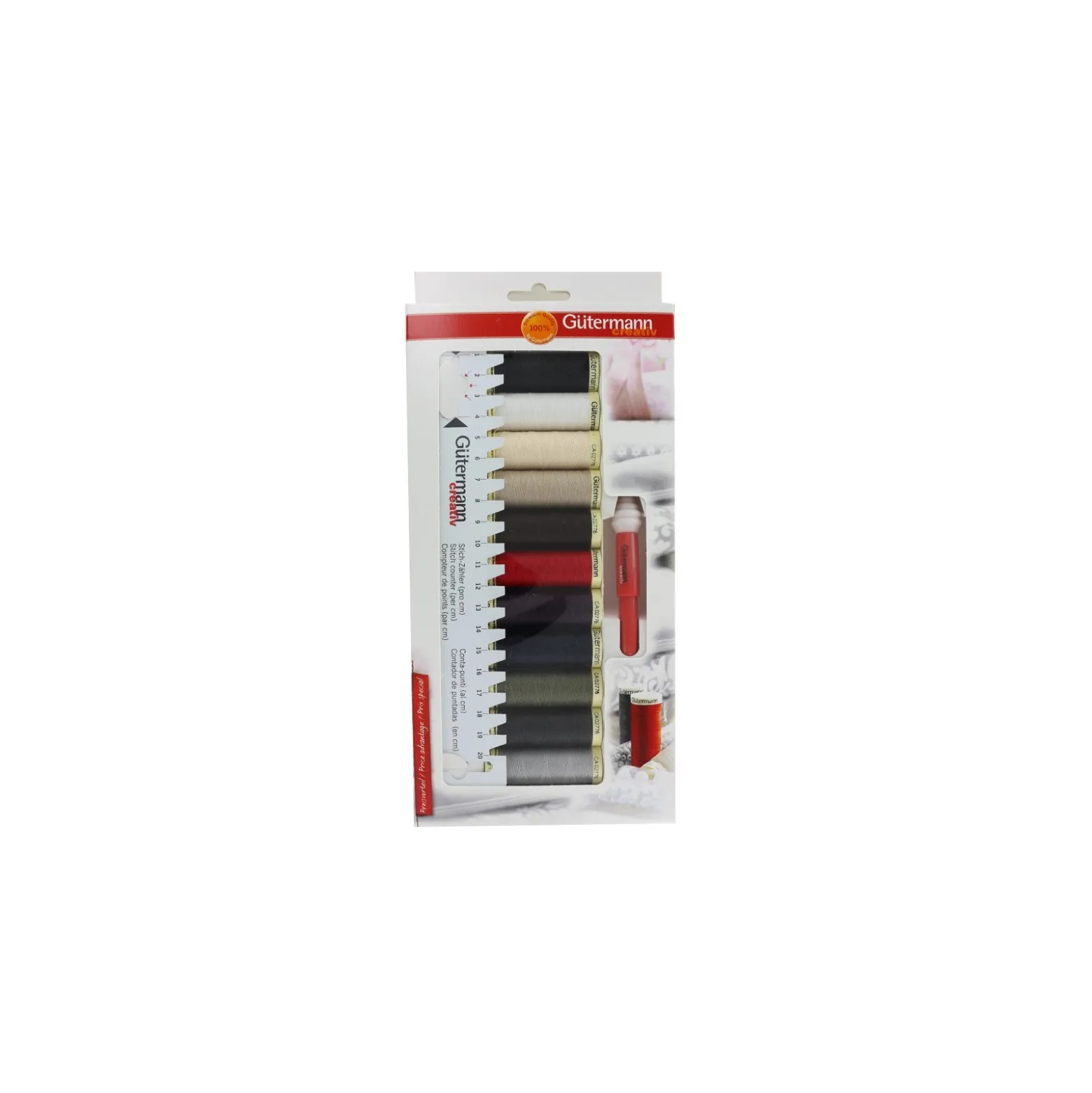 Kit de 11 fils à coudre Gütermann + accessoires