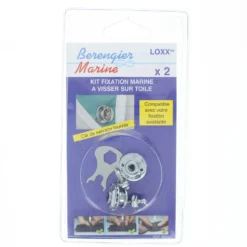 Kit fixation marine (Pack de 2) - argent
