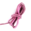 Lacet plat en cuir3 mm - Rose bonbon (vendu à l'unité)