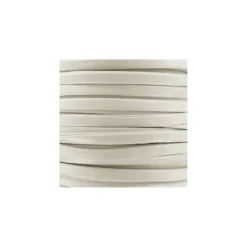 Lacette aspect cuir 5 mm - blanc