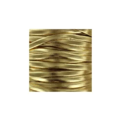 Lacette aspect cuir 5 mm - doré métallisé