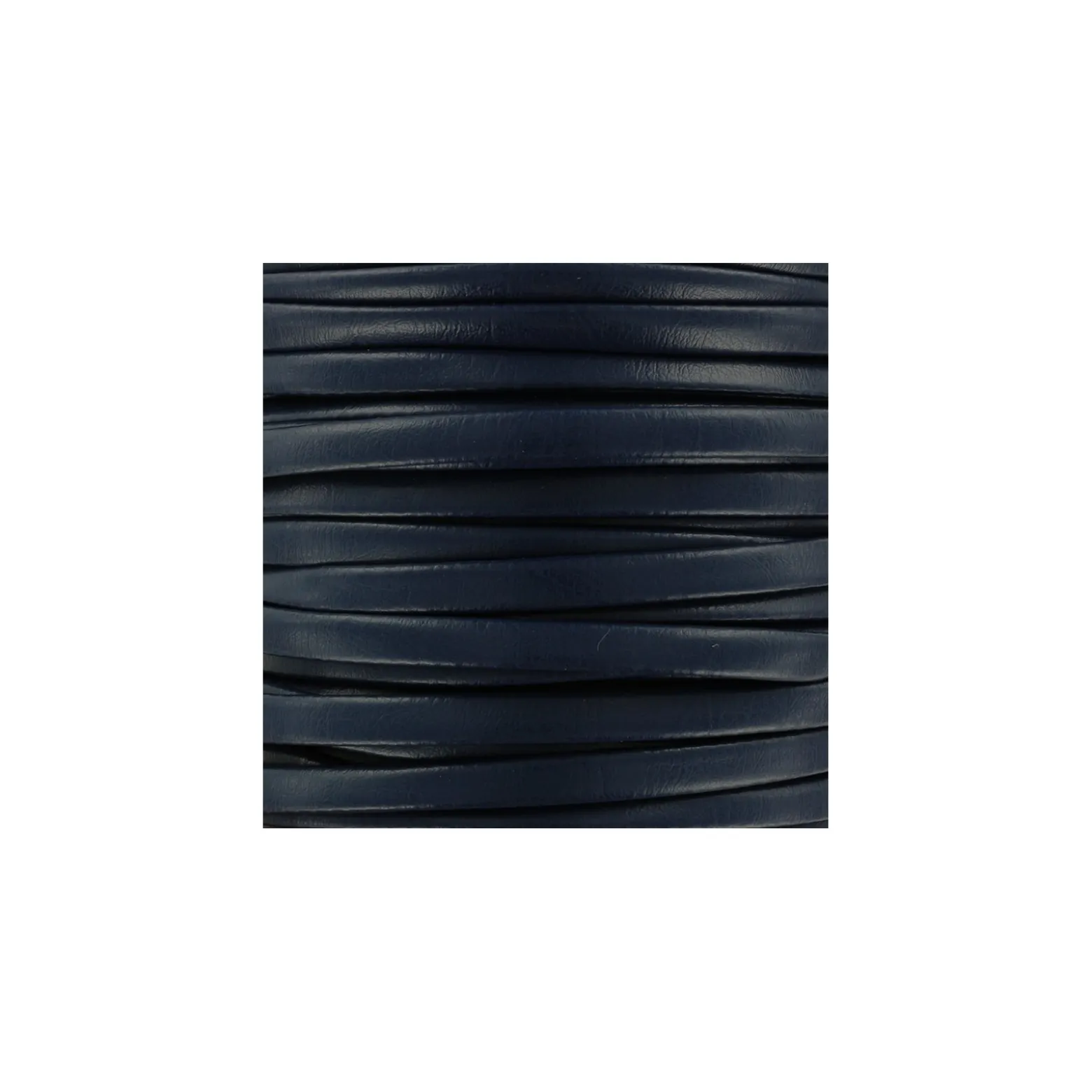 Lacette aspect cuir 5 mm - marine