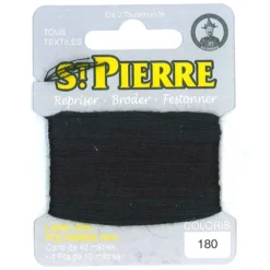 Laine Saint Pierre pour repriser / broder - noir n°180