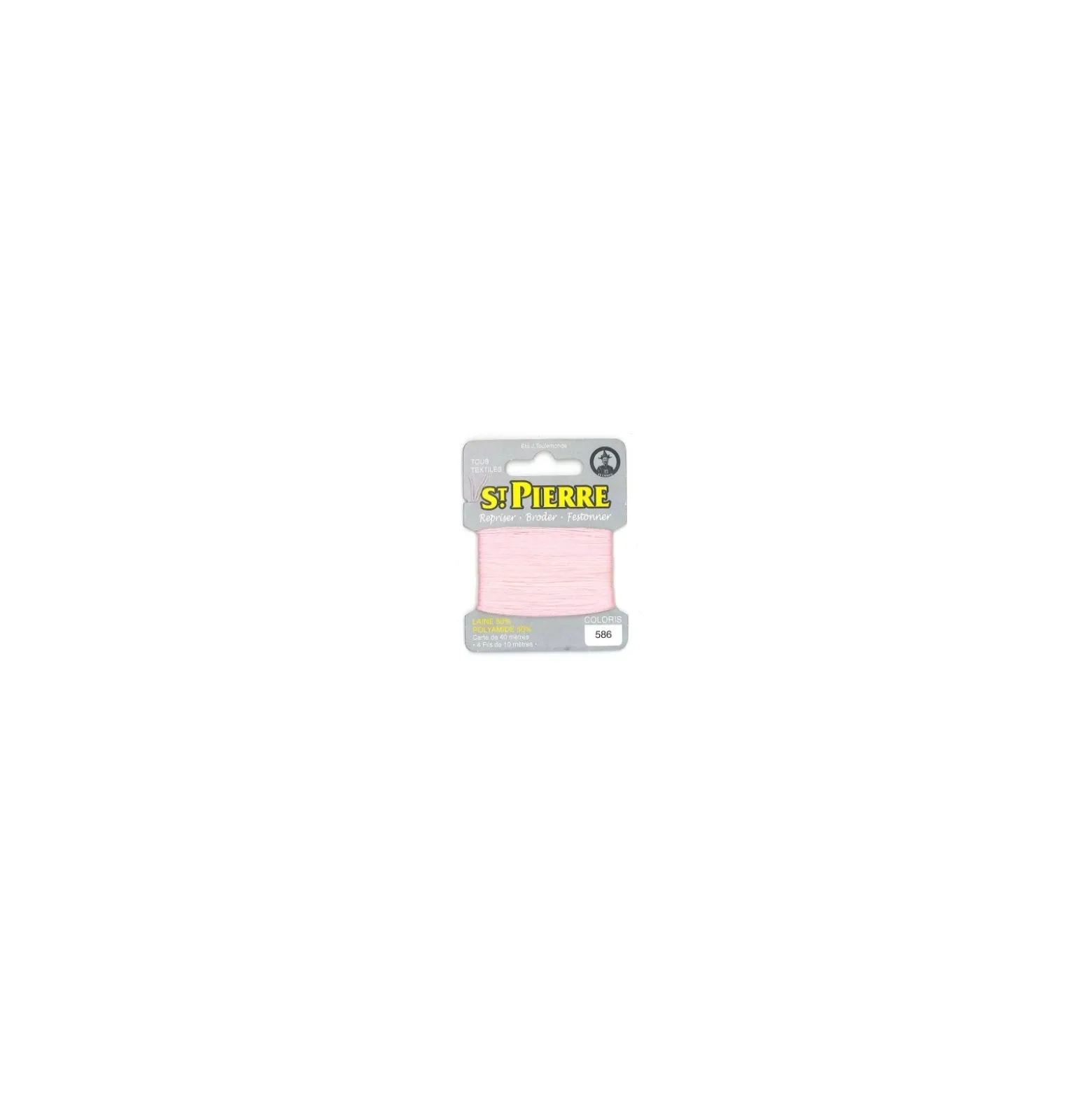 Laine Saint Pierre pour repriser / broder - rose n°586