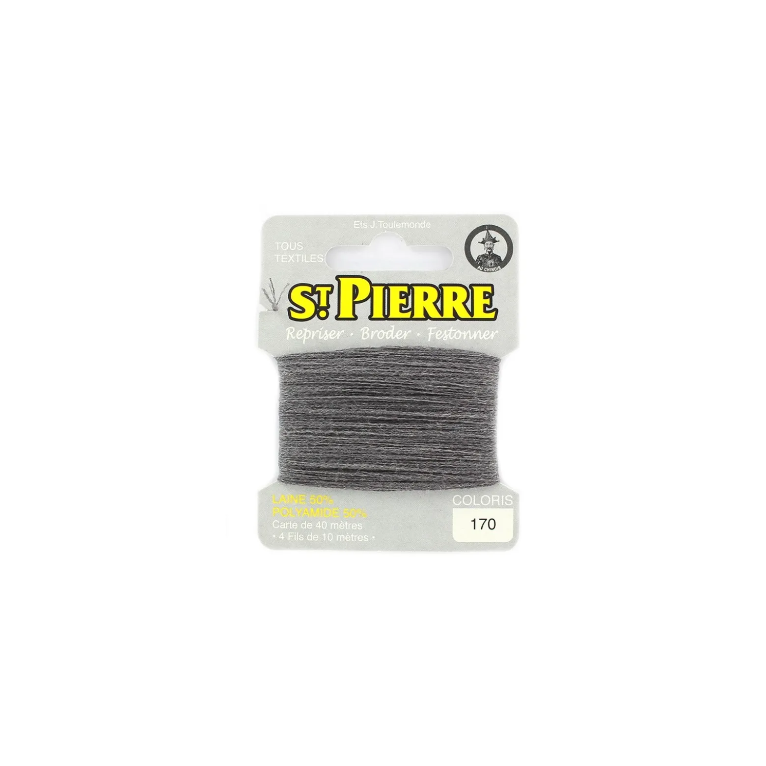Laine Saint Pierre pour repriser / broder - cendre n°170