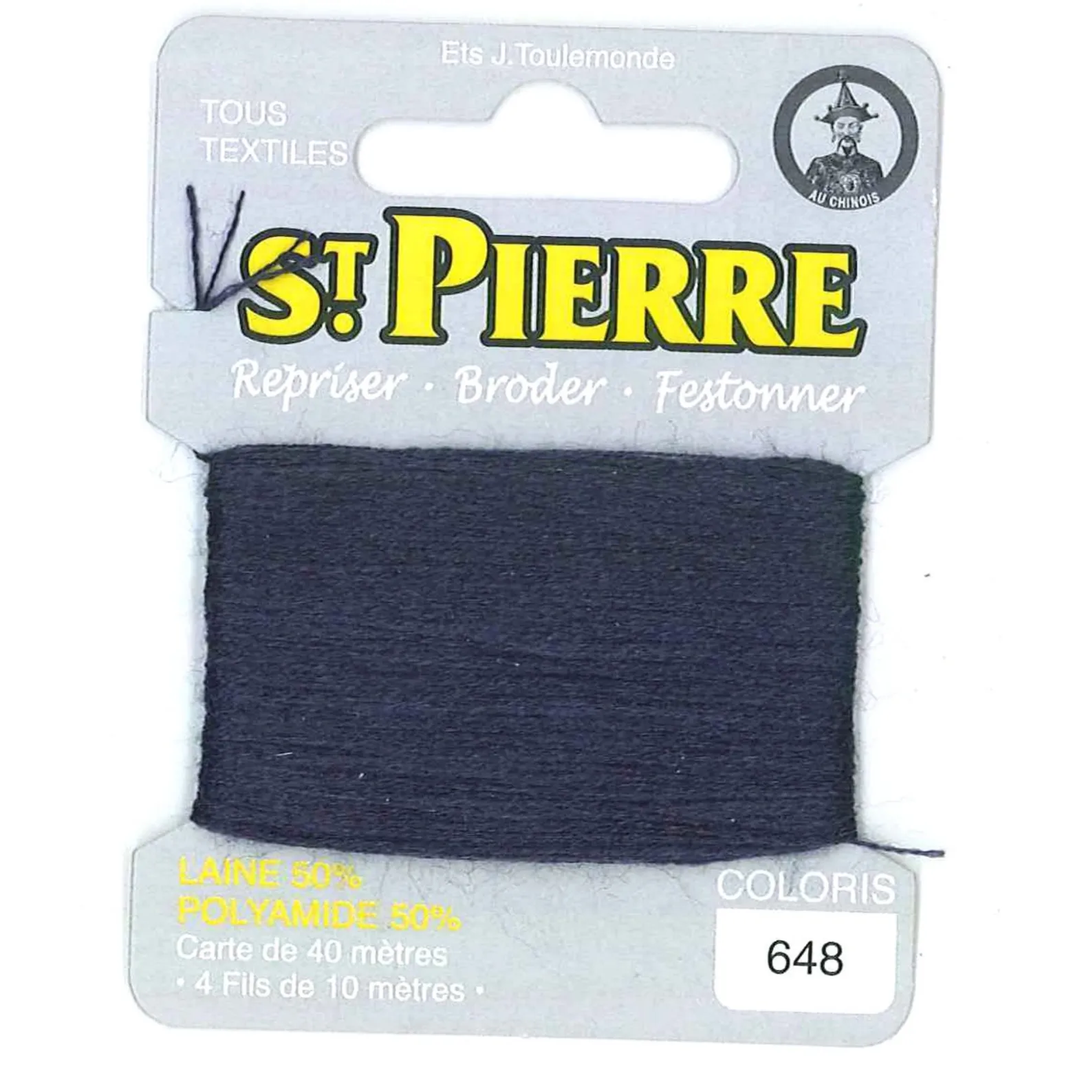 Laine Saint Pierre pour repriser / broder - Marine n°648