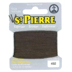 Laine Saint Pierre pour repriser / broder - marron n°492