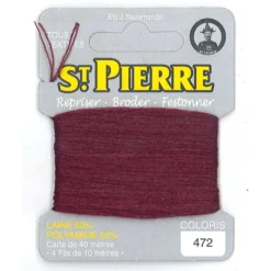 Laine Saint Pierre pour repriser / broder - pourpre n°472