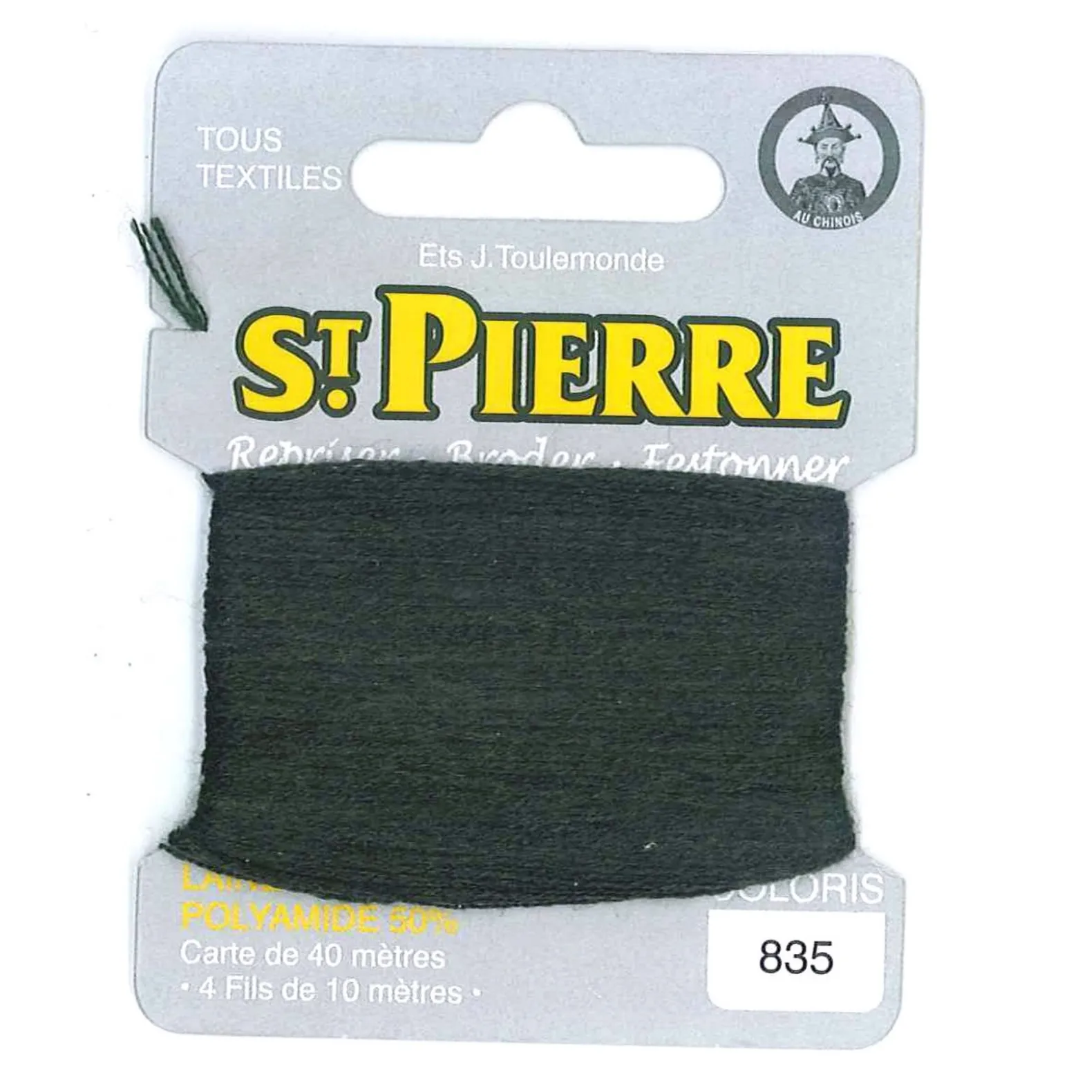 Laine Saint Pierre pour repriser / broder - vert bouteille n°835