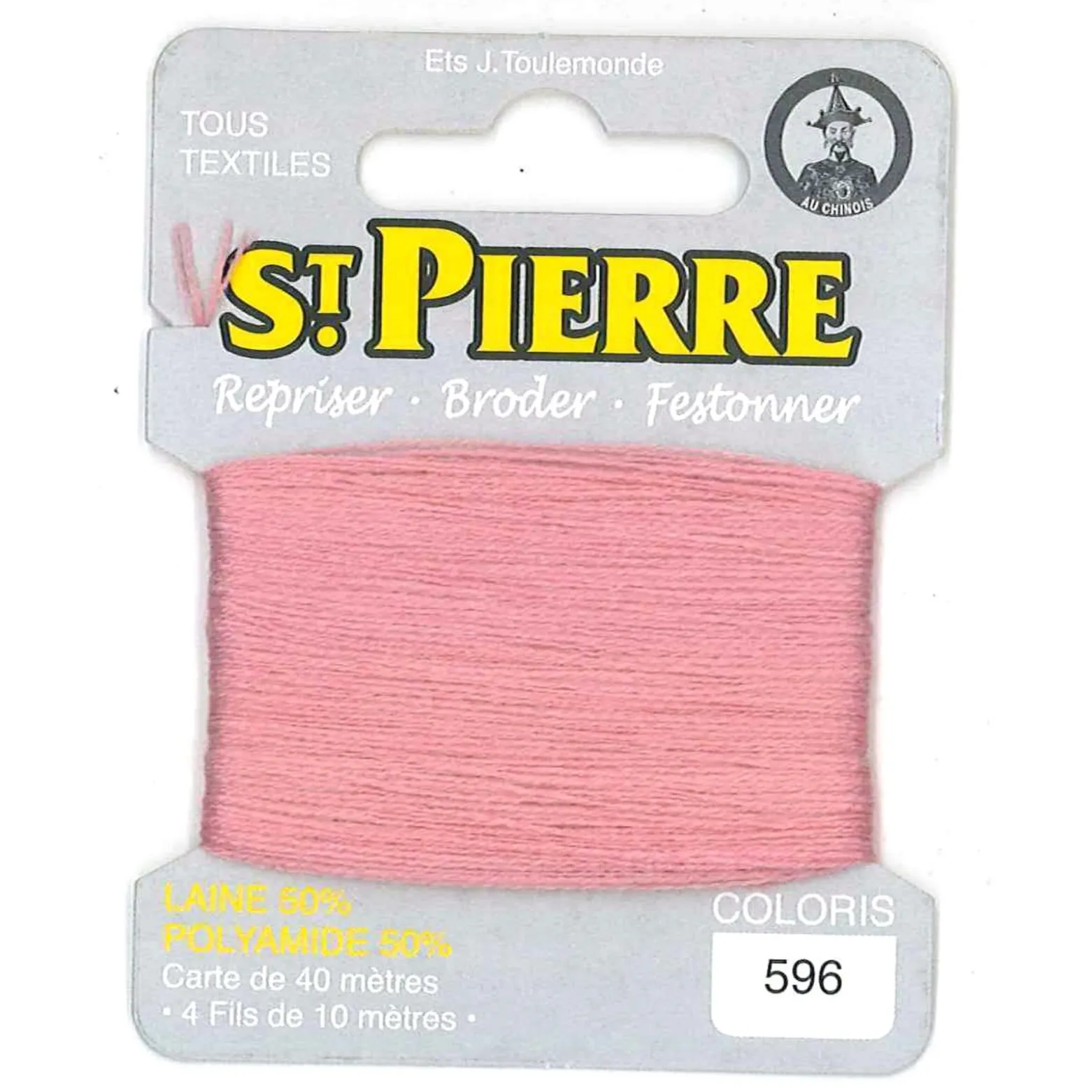 Laine Saint Pierre pour repriser / broder - bois de rose n°596