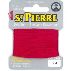 Laine Saint Pierre pour repriser / broder - framboise n°532