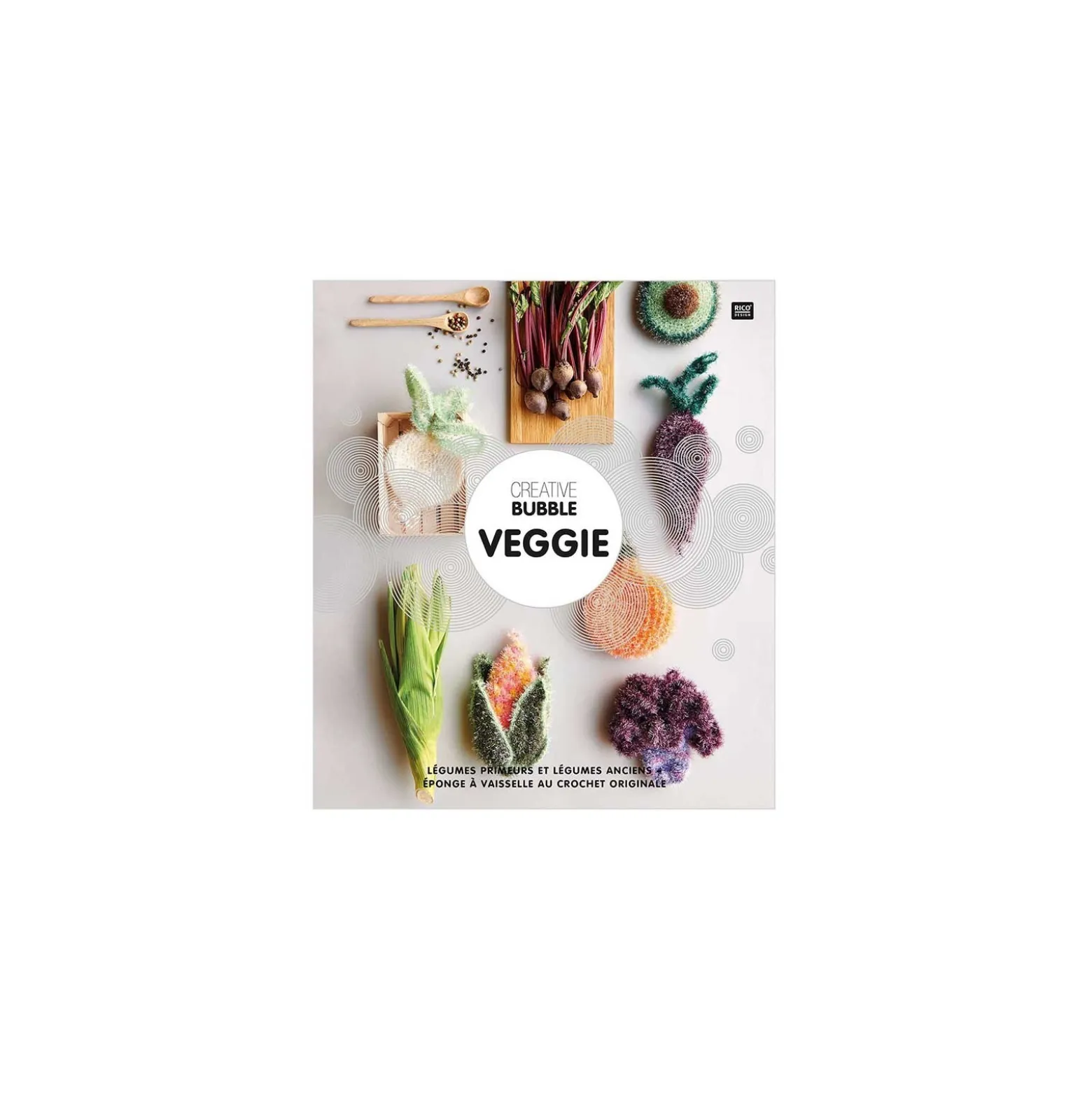 Livre "Creative Bubble - Veggie - éponges légumes"